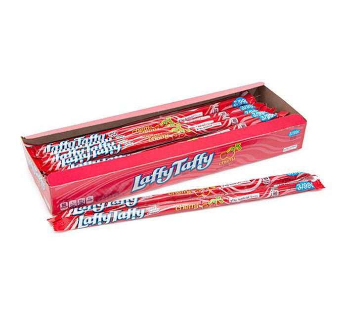 Wonka Laffy Taffy Rope - Cherry Pre - Priced X 24 Units - CandyStation
