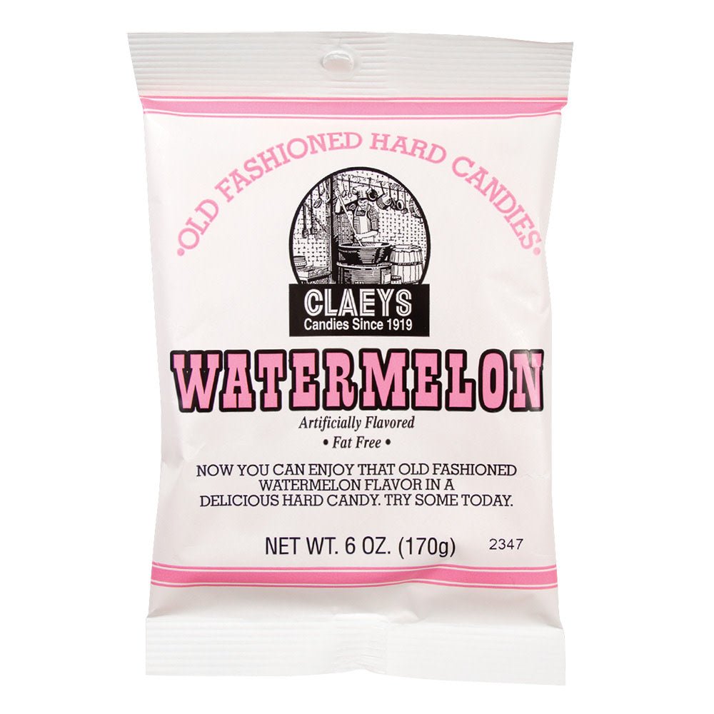 Claeys Old Fashioned Hard Candies - Watermelon 6oz X 24 Units - CandyStation