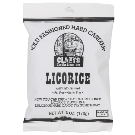 Claeys Old Fashioned Hard Candies - Licorice 6oz X 24 Units - CandyStation