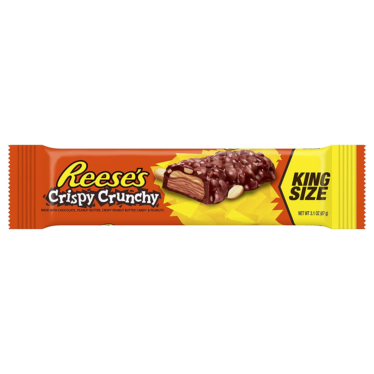 Hershey Reese Crispy Crunchy Bar King Size 3.1oz X 18 Units - CandyStation