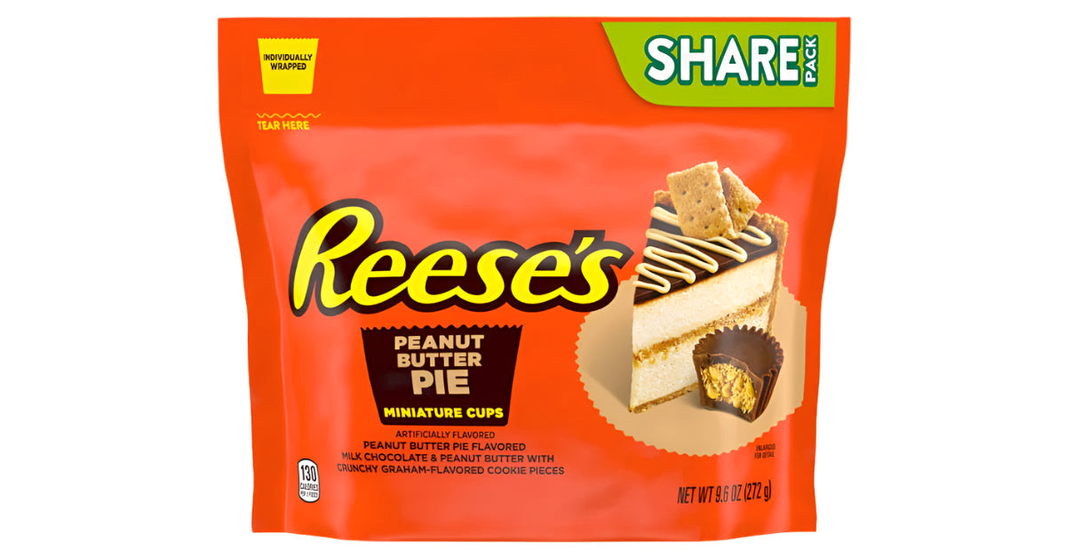 Reese's Peanut Butter Pie Miniature Cups Share Pack 9.6oz X 8 Units