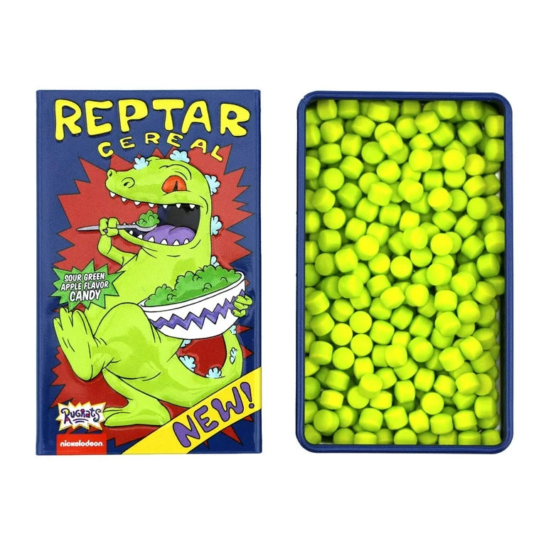 Boston America - Rugrats Reptar Cereal Candy Tin 1.2oz X 12 Units