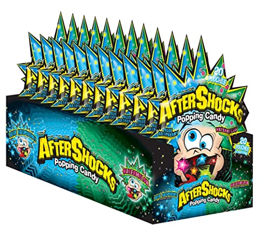 Aftershock Popping Candy Blue Raspberry Watermelon 1.06oz X 16 Units