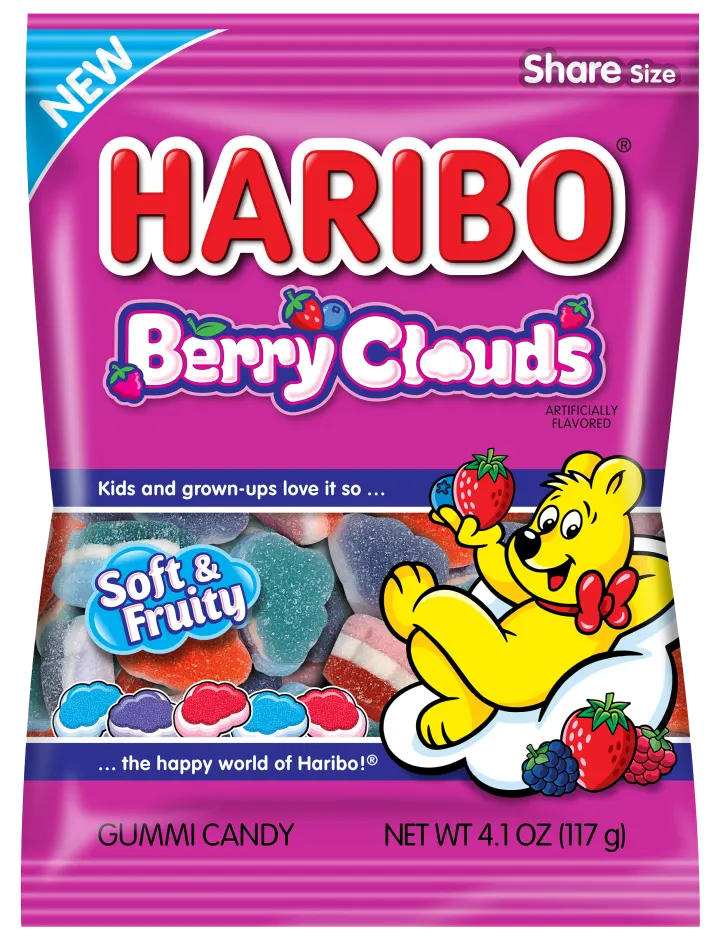 Haribo Berry Clouds 4.1oz X 12 Units - CandyStation