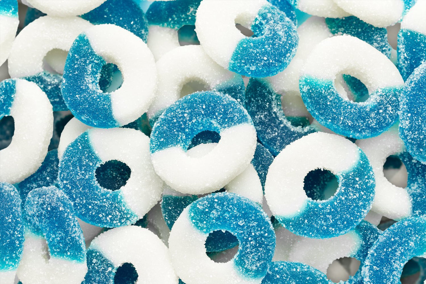 Bulk Albanese Gummy Rings Blue Raspberry 4.5lb - CandyStation