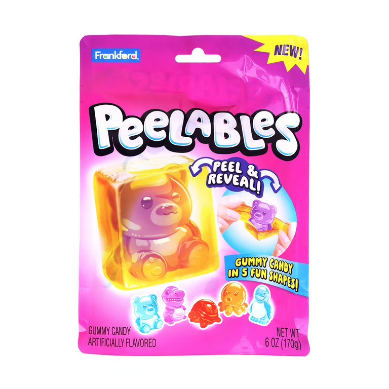 Frankford Peelables Assorted Animals Gummy Bag 4.25oz X 9 Units