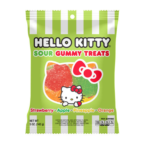 Hello Kitty Gummi Treats - Sour Peg Bag 5oz X 12 units