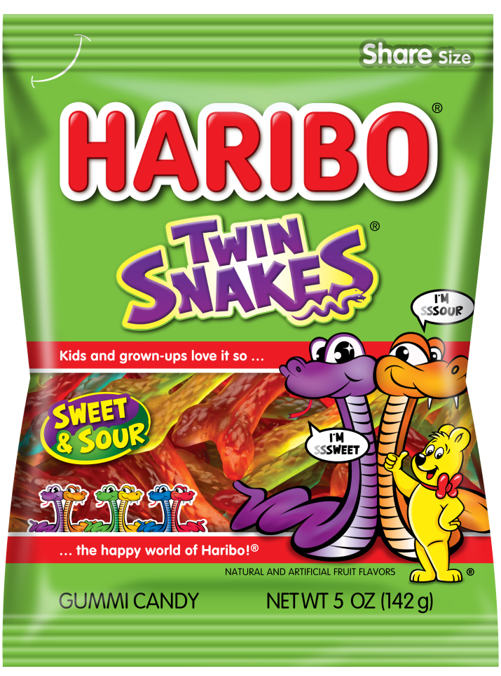 Haribo Twin Snakes 5oz X 12 Units - CandyStation