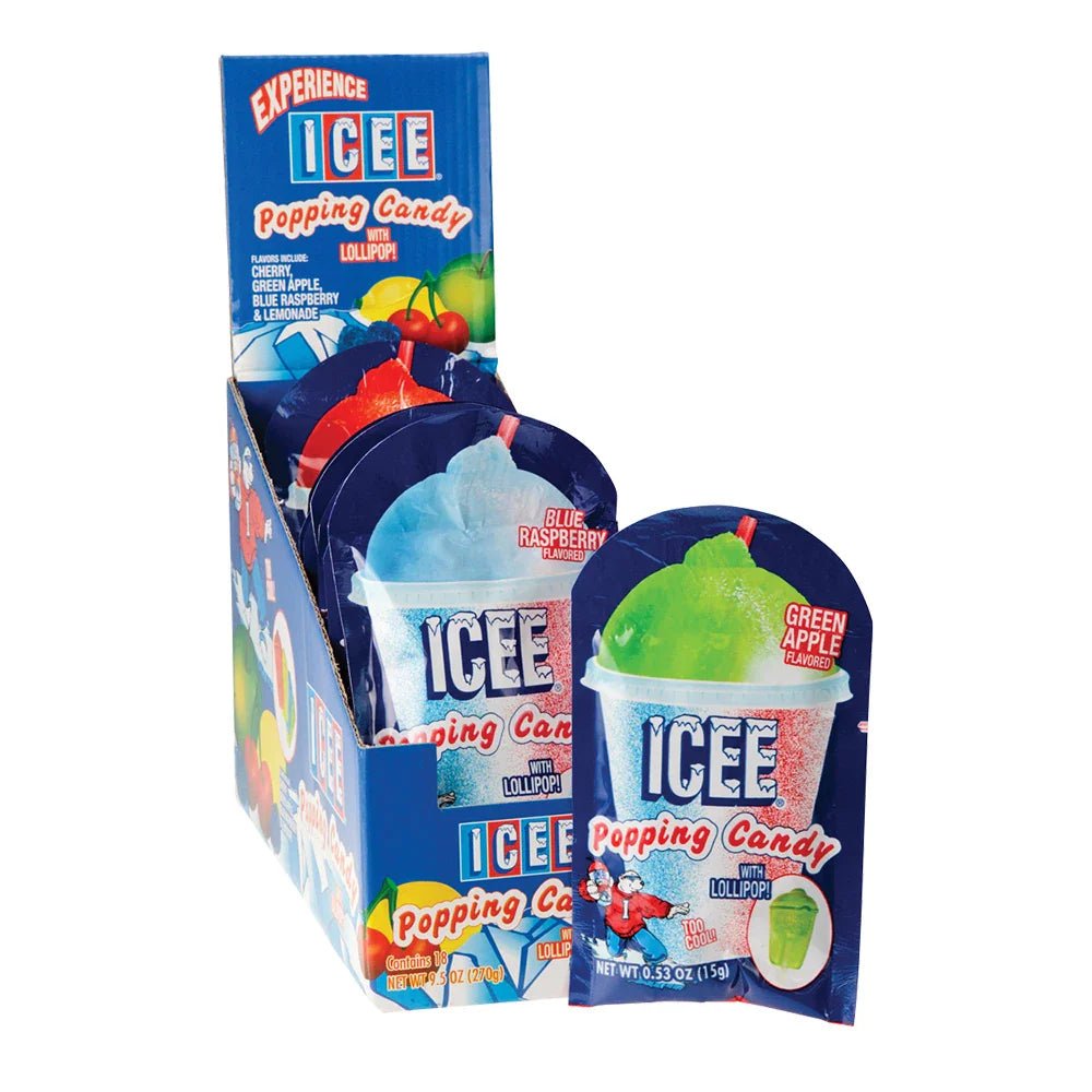 Koko's Icee Popping Candy with Lollipop .53oz X 18 Units - CandyStation