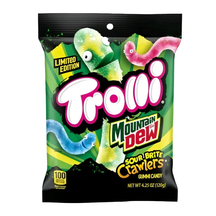 Trolli Mountain Dew Sour Crawlers 4.25oz X 12 Units