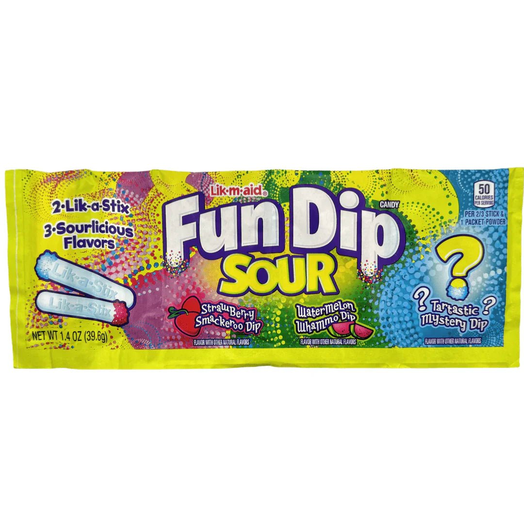 Wonka Lik - M - Aid Fun Dip - Sour X 24 Units - CandyStation