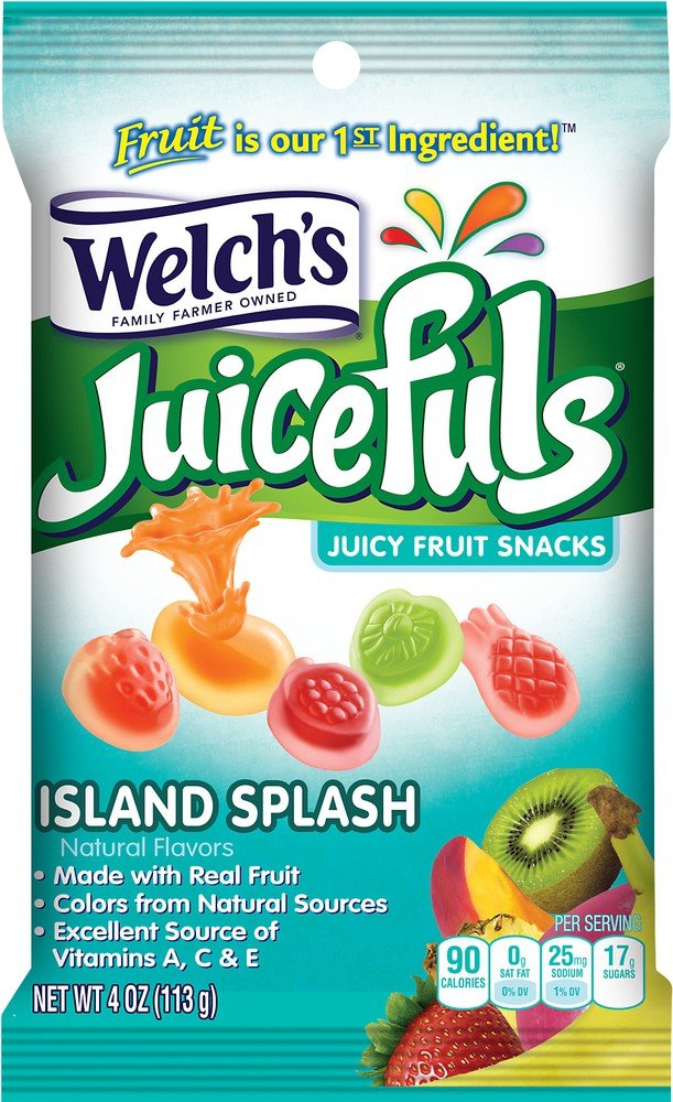 Welch's Juicefuls Island Splash Peg Bag 4oz X 12 Units - CandyStation