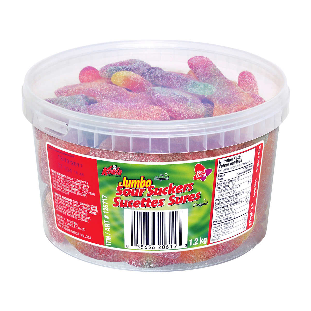 Koala Jumbo Sour Suckers Tub 1.2 Kg