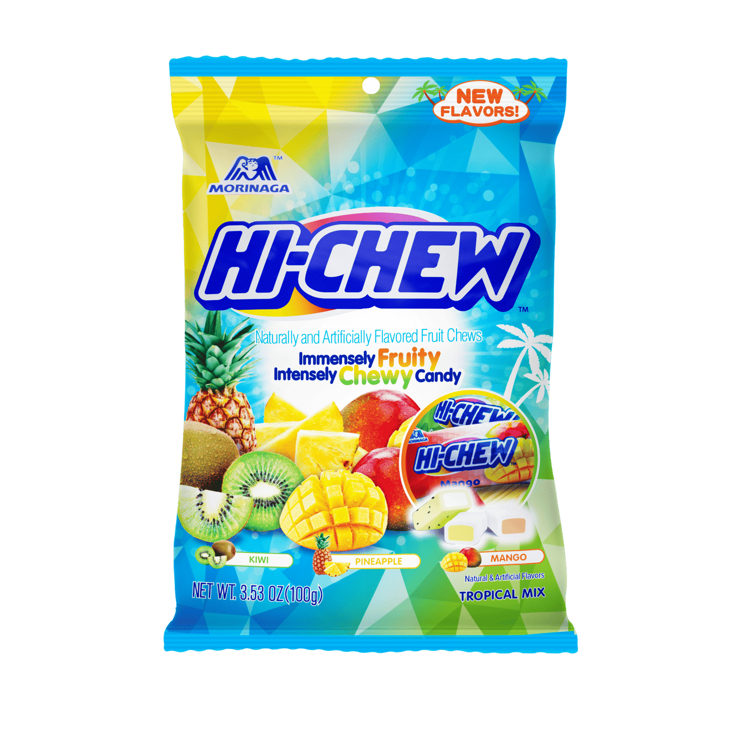 Hi-Chew Tropical Mix Peg Bags 3.53oz X 6 Units - CandyStation