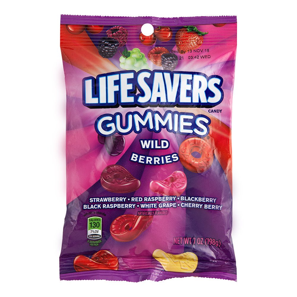 Lifesavers Gummies Wild Berries Peg Bag 7oz X 12 Units - CandyStation