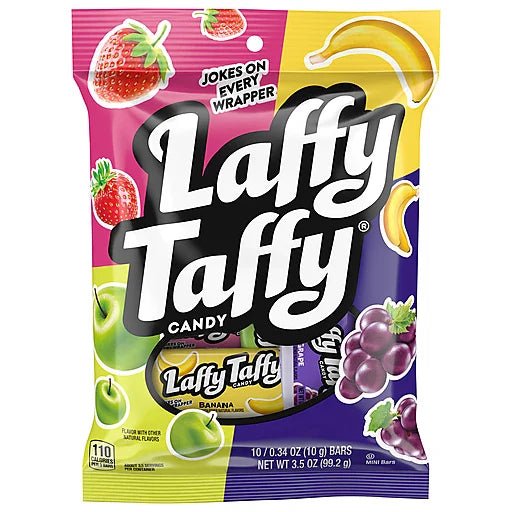 Wonka Laffy Taffy Peg Bag 3.5oz X 12 Units - CandyStation