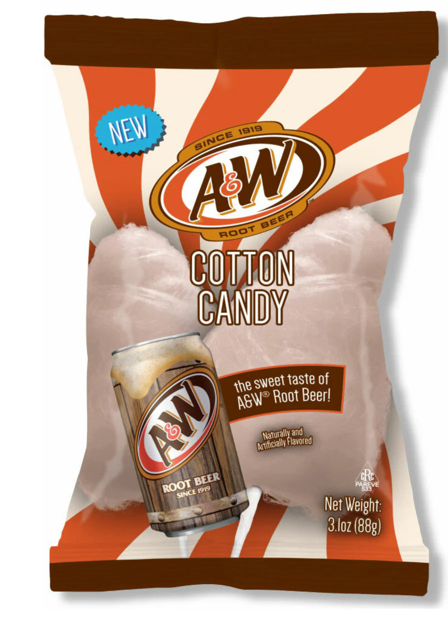 Taste of Nature Cotton Candy A&W Root Beer 3.1oz X 12 Units