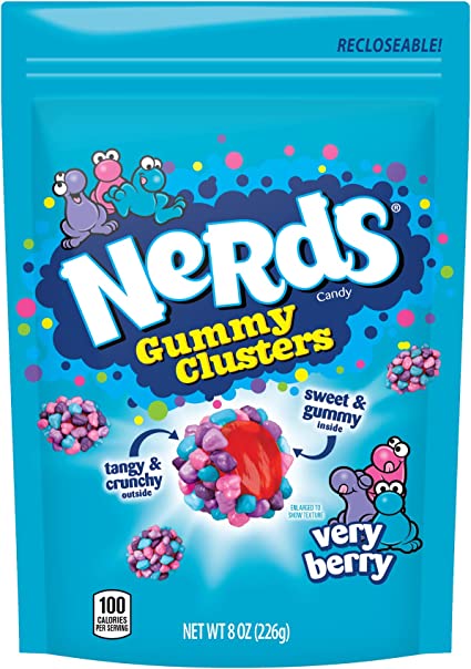 Nerds Gummy Clusters Very Berry Stand Up Bag 8oz X 6 Units - CandyStation