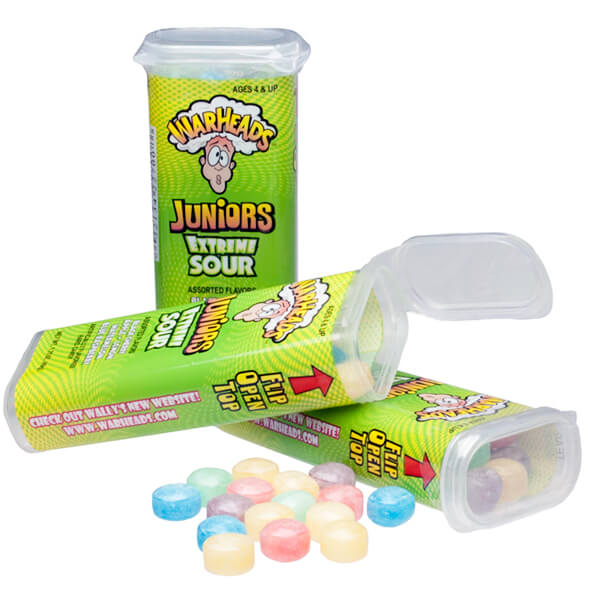 WARHEADS JUNIORS SOUR HARD CANDY UNPACKED
