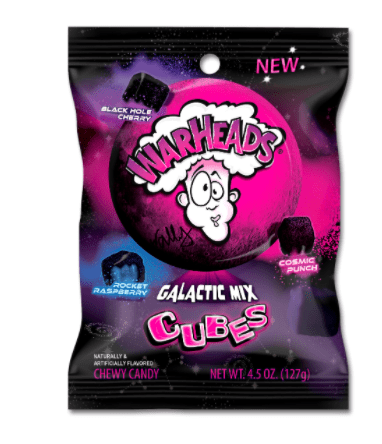 Warheads Galactic Cubes Peg Bag 4.5oz X 12 Units - CandyStation