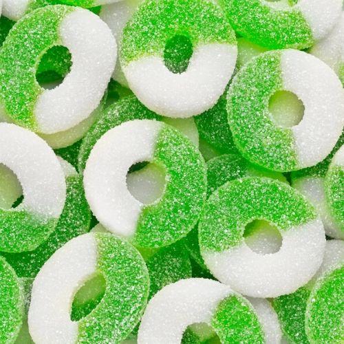 Bulk Albanese Green Apple Rings 4.5lb - CandyStation