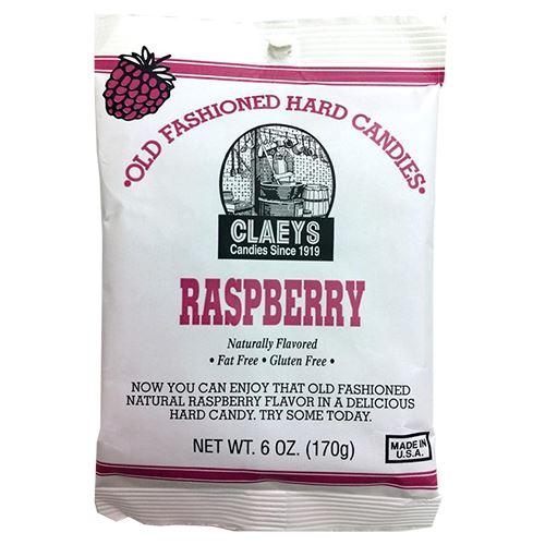 Claeys Old Fashioned Hard Candies - Natural Raspberry 6oz X 24 Units - CandyStation