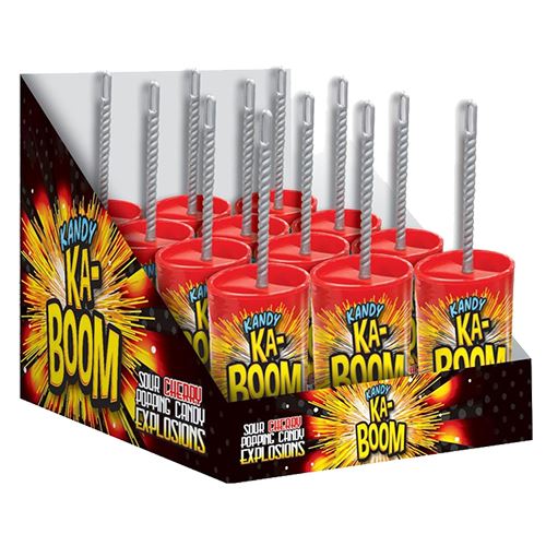 Kandy Ka-Boom Sour Cherry Popping Candy 0.56oz X 12 Units