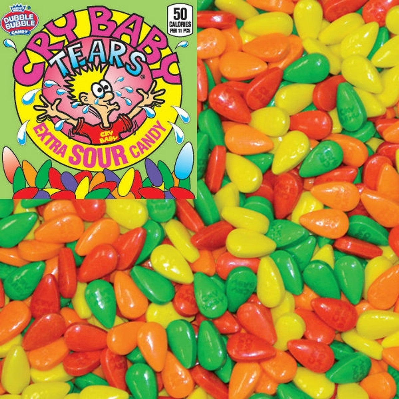 Cry Baby Tears Sour Candy Bulk 9200ct 25lb X 1 Unit