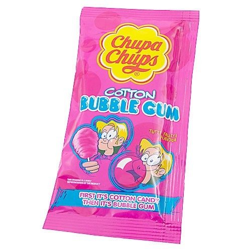 Uk Chupa Chups Cotton Candy Bubble Gum X 12 Units