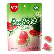 Amos Peelerz Gummy Watermelon 6oz X 12 Units - CandyStation