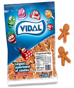 Vidal Bulk Christmas Gingerbread Men 4.4 Lb