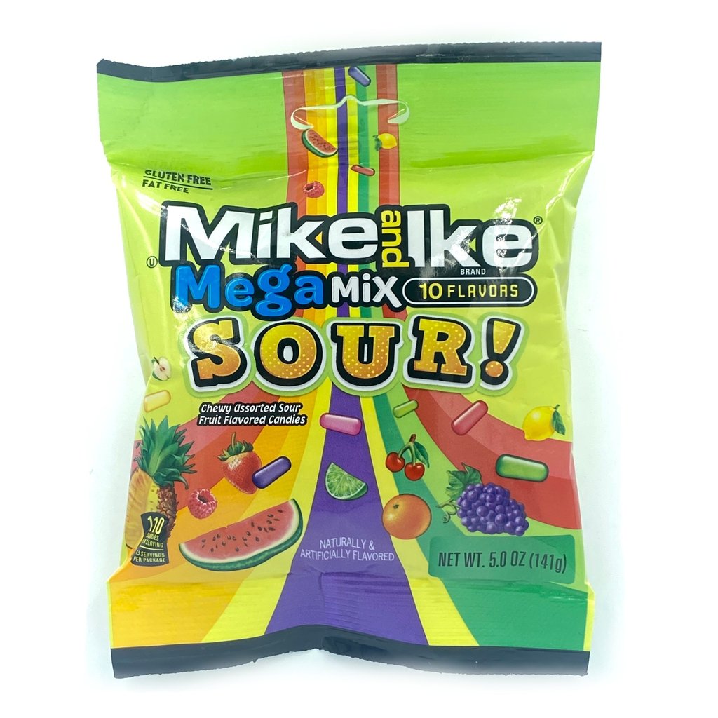 MIKE & IKE - MEGA MIX SOUR - PEG BAG