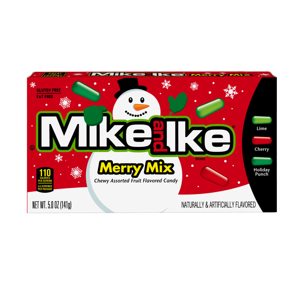 Xmas Mike & Ike Merry Mix Theatre Box 5oz X 12 Units