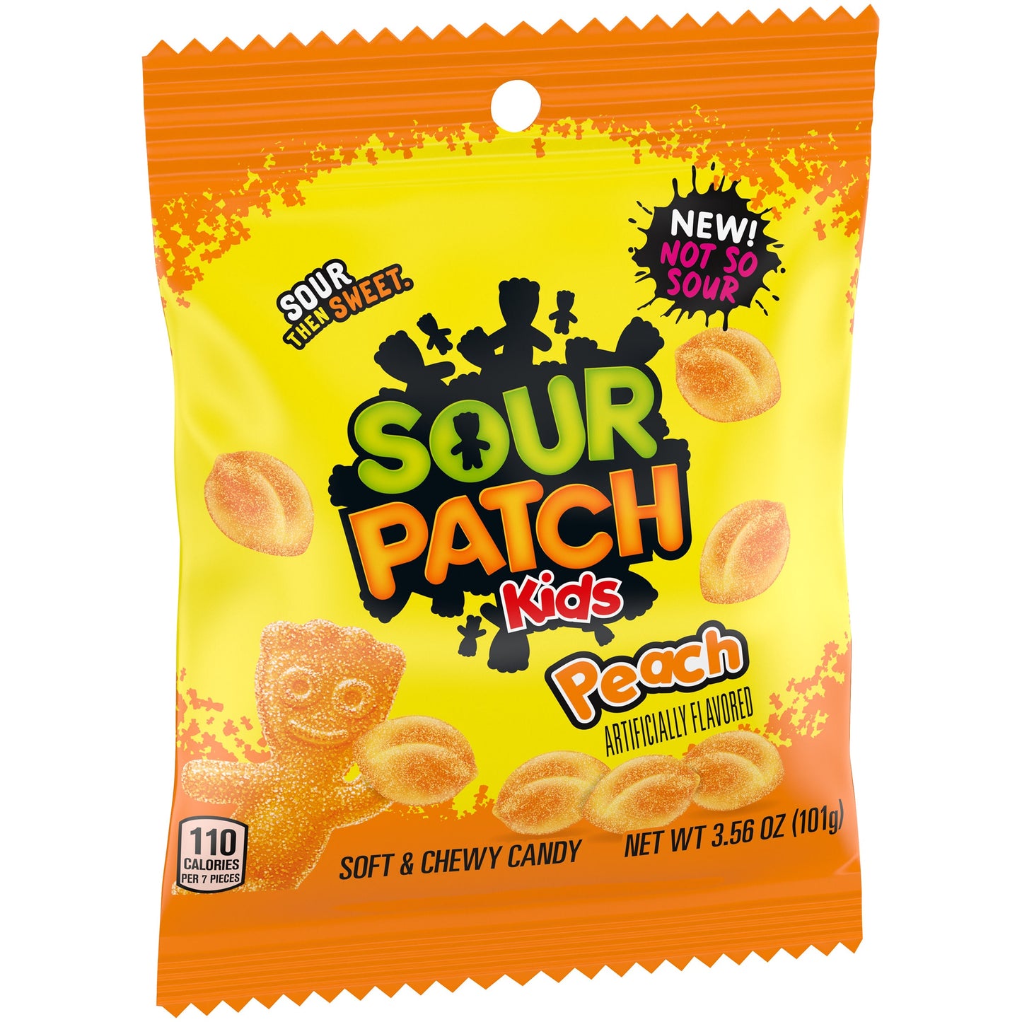 Sour Patch Kids Peach Peg Bag 3.56oz X 12 Units