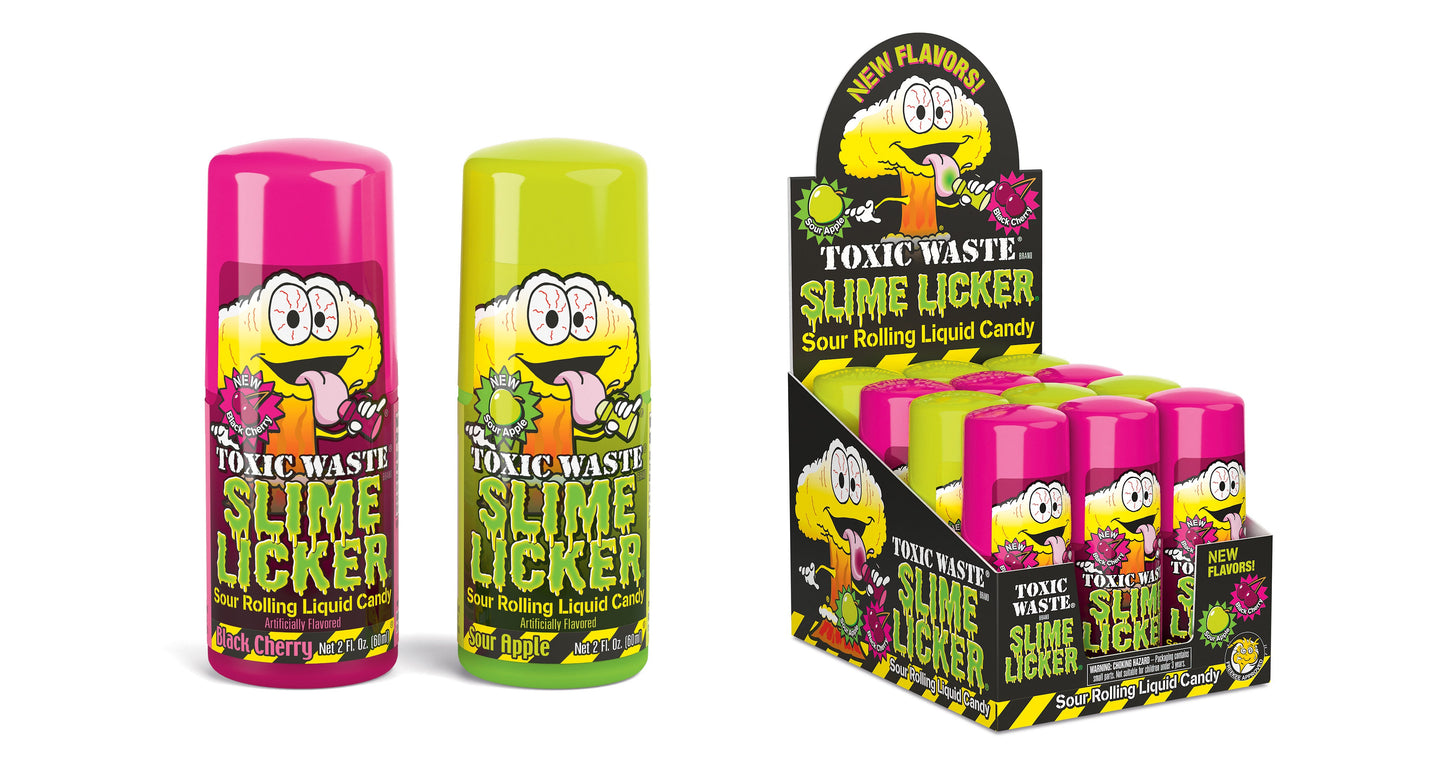 Toxic Waste Slime Licker Black Cherry & Sour Apple 2oz X 12 Units