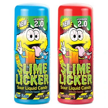 Toxic Waste Slime Licker 2.0 Blue razz & Strawberry 2oz X 12 Units - CandyStation