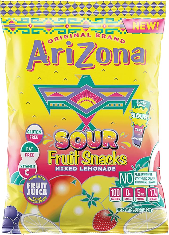 Arizona Fruit Snacks Mixed Lemonade 5oz X 12 Units