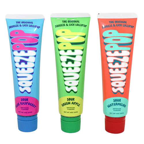 Iconic Squeeze Pop Assorted Tube 4oz X 12 Units