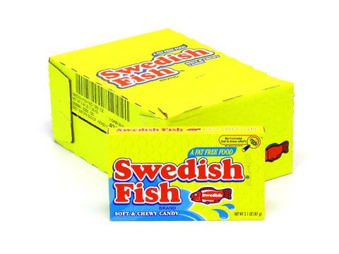Swedish Fish Red Theater Box 3oz X 12 Units - CandyStation