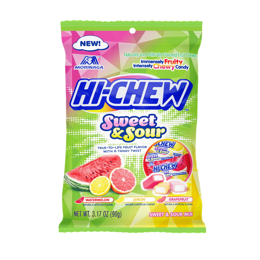 Hi-Chew Sweet & Sour Peg Bags 3.17oz X 6 Units - CandyStation