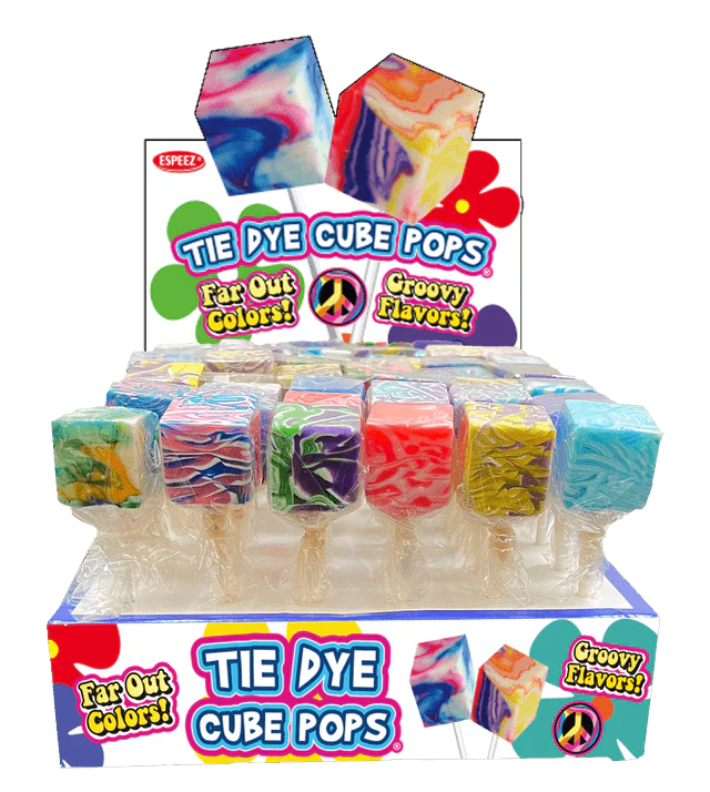 Espeez Tie Dye Cube Pops X 48 Units