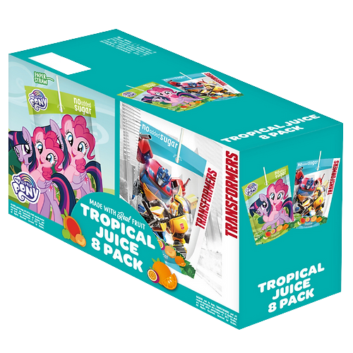Transformers Tropical Fruit Pouch drink 200ml X 10 Units