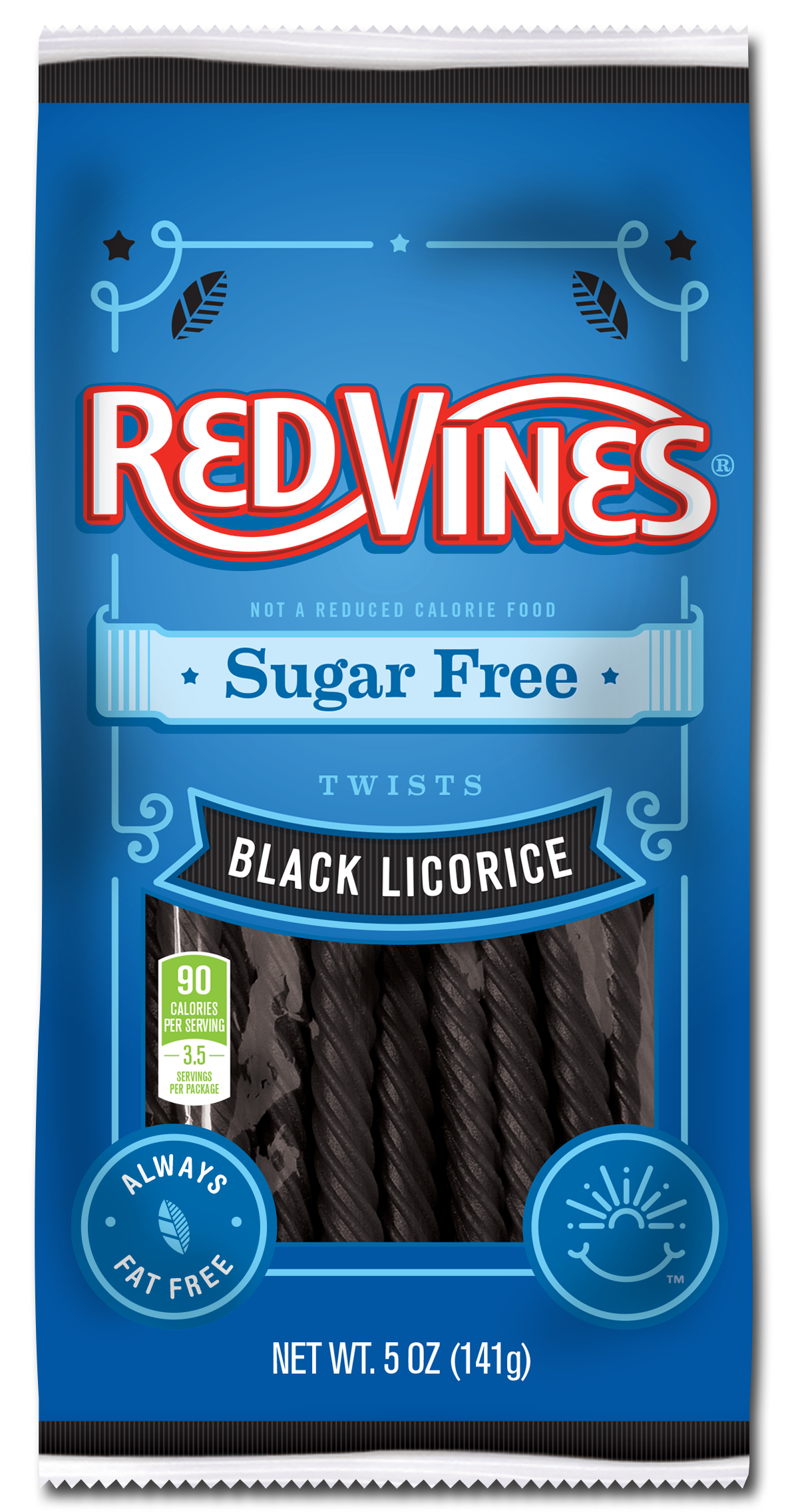 Red Vines Sugar Free Black Licorice Peg Bag 5oz X 12 Units