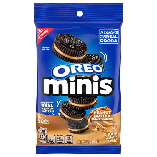 Oreo Minis Peanut Butter Cookies Peg Bag 3oz X 12 Units