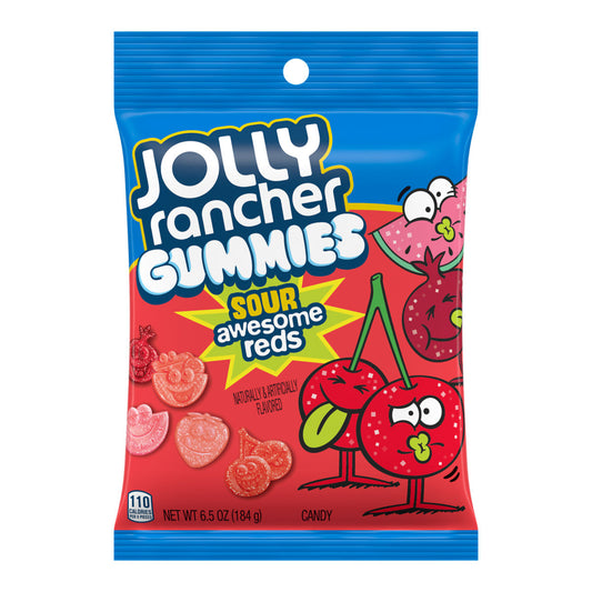 Jolly Rancher Gummies Awesome Reds Peg Bag 6.5oz X 12 Units