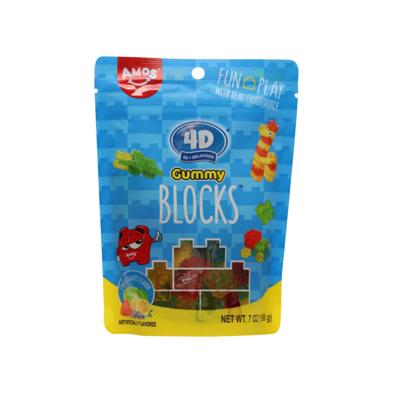Amos 4D Gummy Blocks Sub Bag 7oz X 12 Units