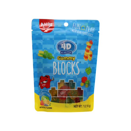 Amos 4D Gummy Blocks Sub Bag 7oz X 12 Units