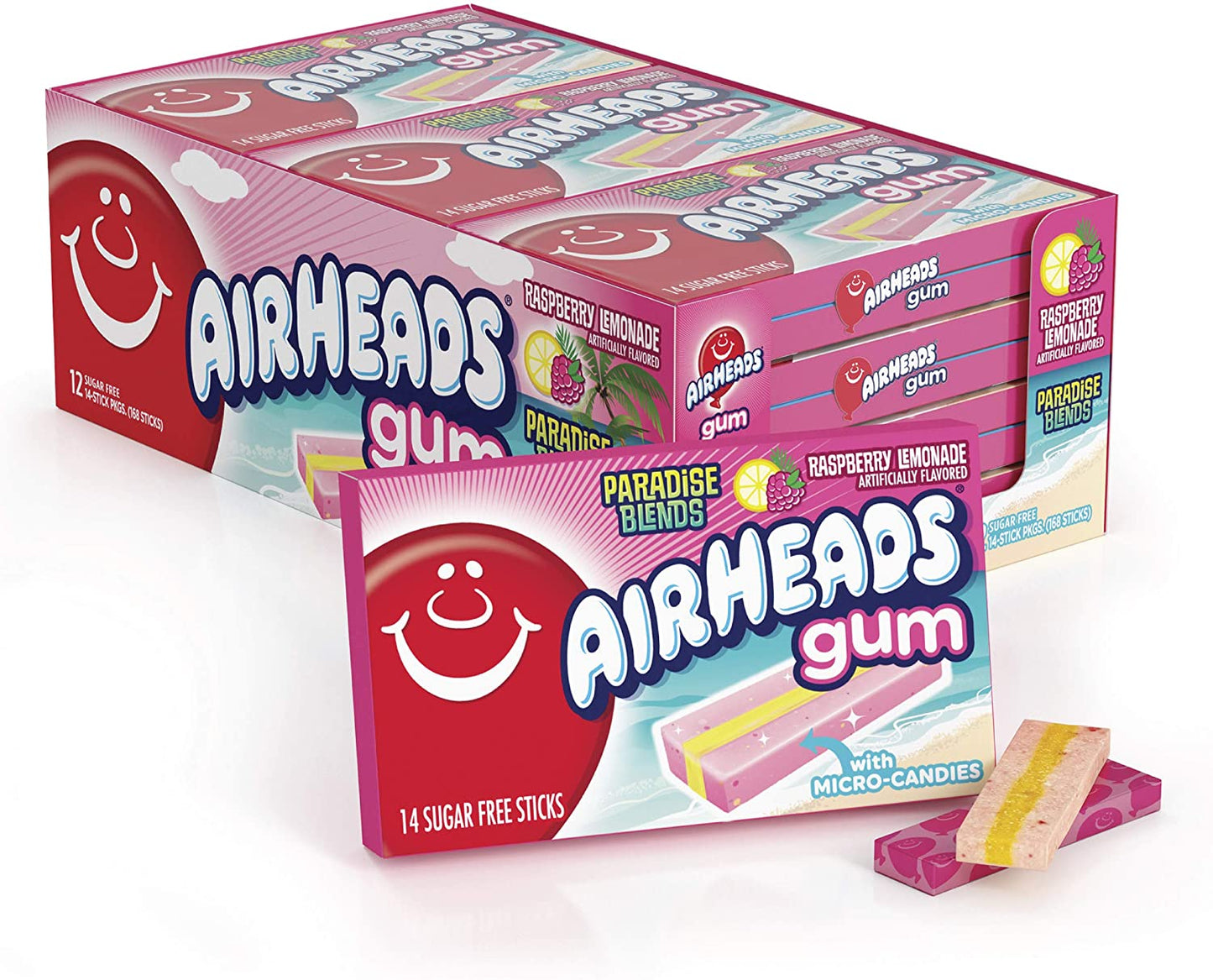 AIRHEADS GUM BOX  - RASPBERRY LEMONAD