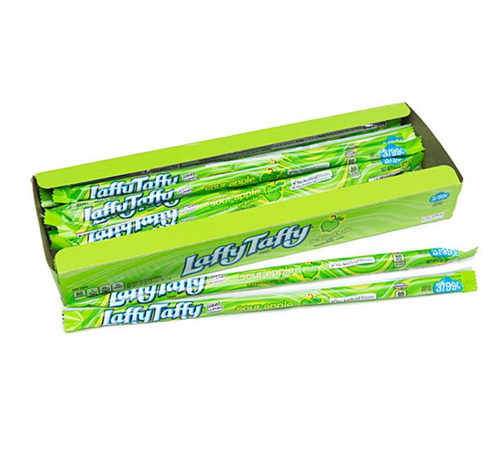 Wonka Laffy Taffy Rope - Sour Apple Pre - Priced X 24 Units - CandyStation