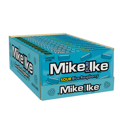 Theater Box Mike & Ike Sour Blue Raspberry 4.25oz X 12 Units